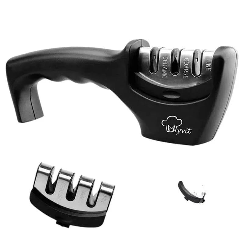 Affûteur D'Outils De Jardin Tyenaza - Aiguiseur De Couteaux Double Face Diamant Portable Noir
