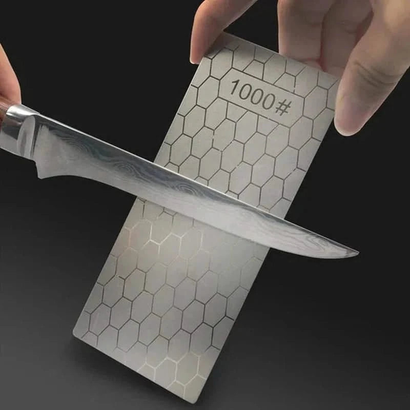 Pierre à aiguiser diamantée – Surface en nid d'abeille ultra-fine pour couteaux Image