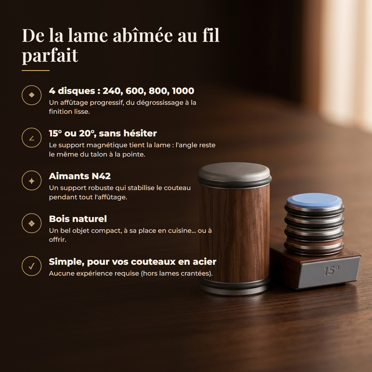 De la lame abîmée au fil parfait