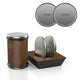 Aiguiseur à rouleau 4 angles bois foncé avec 2 disques diamant 600# et 1000#